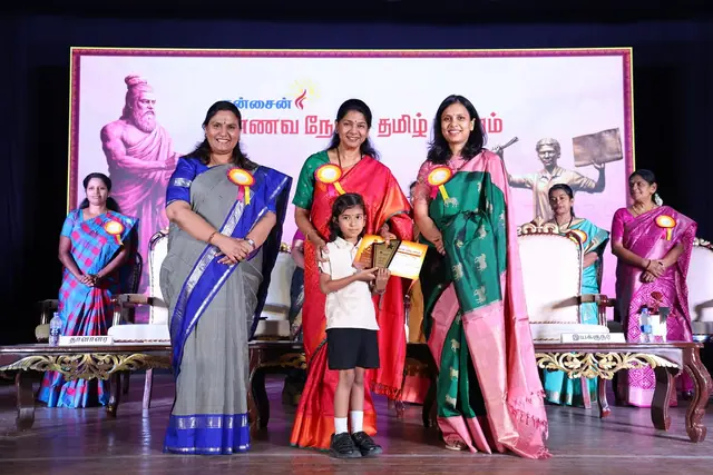 A student activity during Tamil Mandram at Sunshine ECR